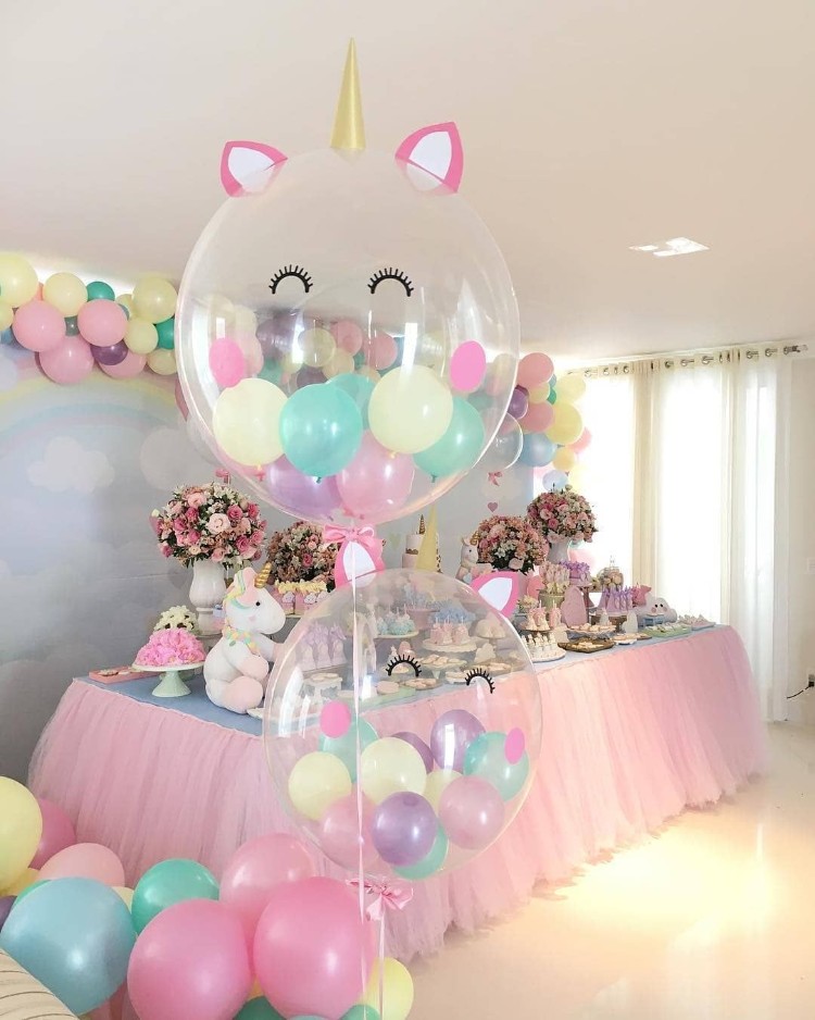 décoration ballon anniversaire ballons transparents