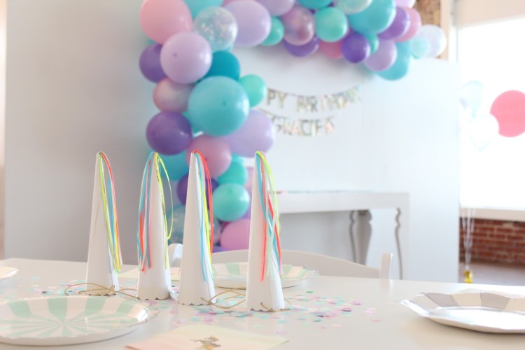 décoration ballon anniversaire thème licorne