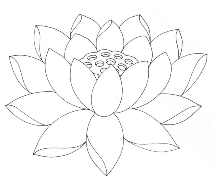 fleur lotus pochoir faux tapis
