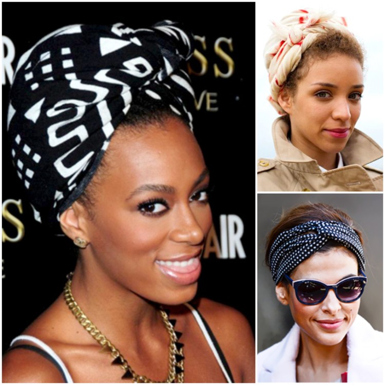 foulard cheveux astuces comment porter comme stars coiffures accessoirisées célébrités
