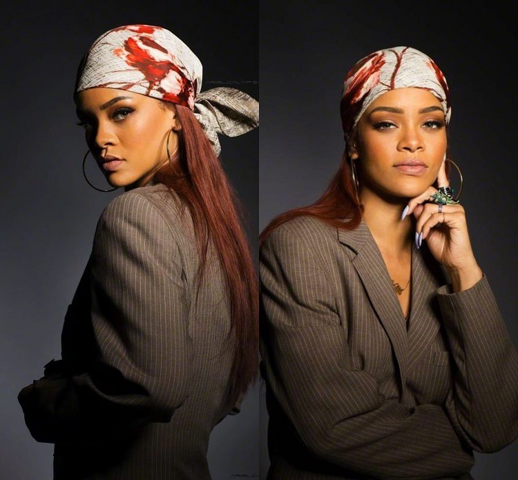 foulard cheveux façon Rihanna astuces beauté femme idée coiffure tendance