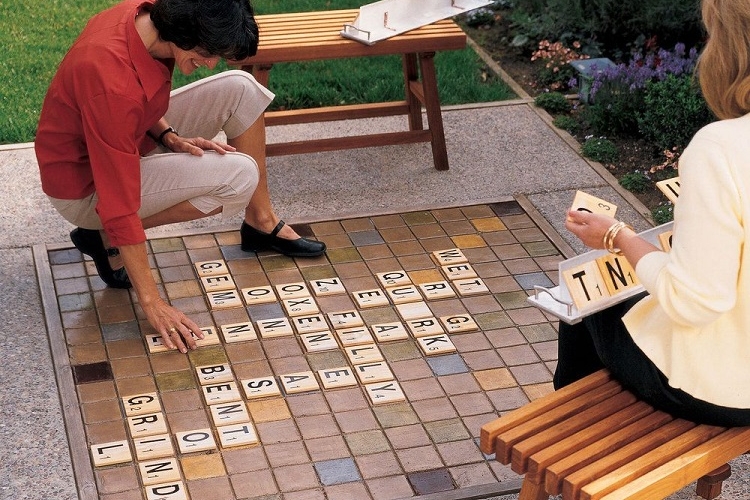 jeux extérieur enfant DIY scrabble