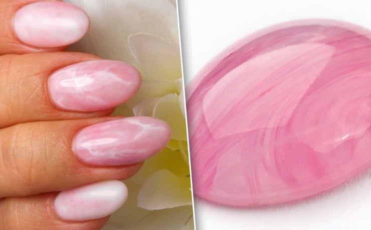 manucure rose quartz tendance ongles ovales