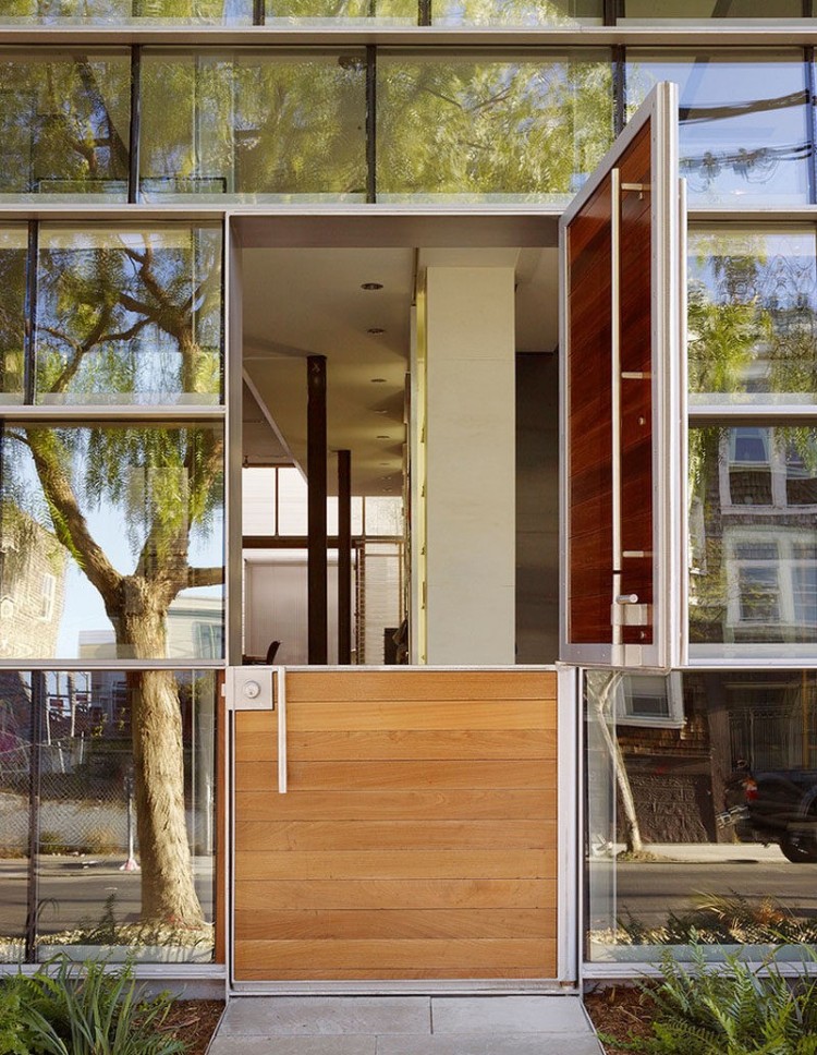 porte deux vantaux horizontaux hollandaise super design maison contemporaine