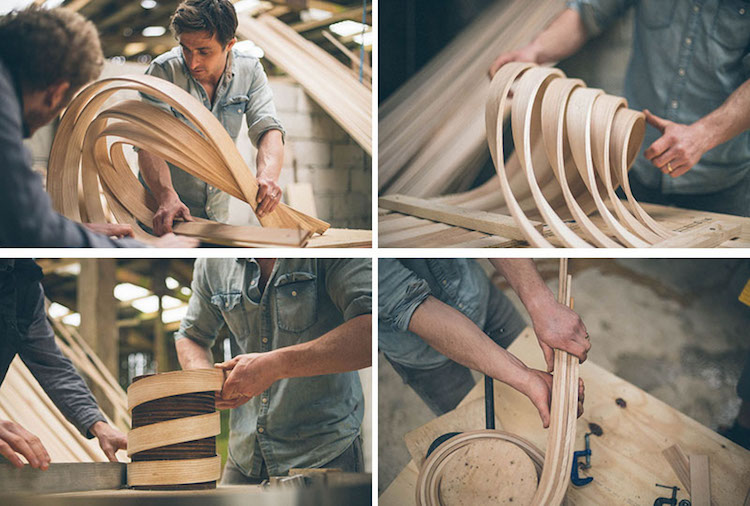 processus de fabrication des accessoires jardin bois cintré - Tom Raffield