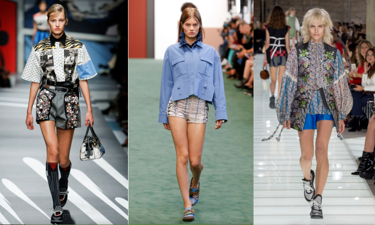 tenue d été femme 2018 - jshorts tendance via Prada Carven et Luis Vuitton