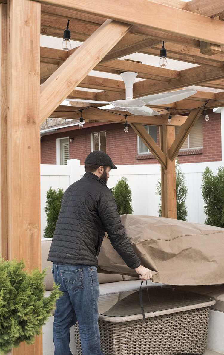 terrasse en bois entretien nettoyage astuces hivernage mobilier