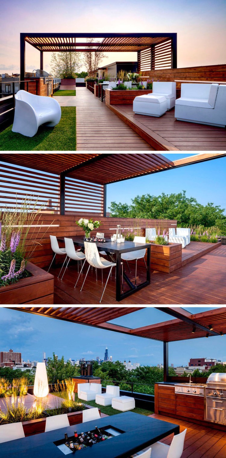 toit terrasse ambiances diverses modernes luxe
