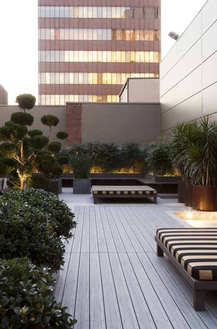 toit terrasse moderne au sein jungle urbaine