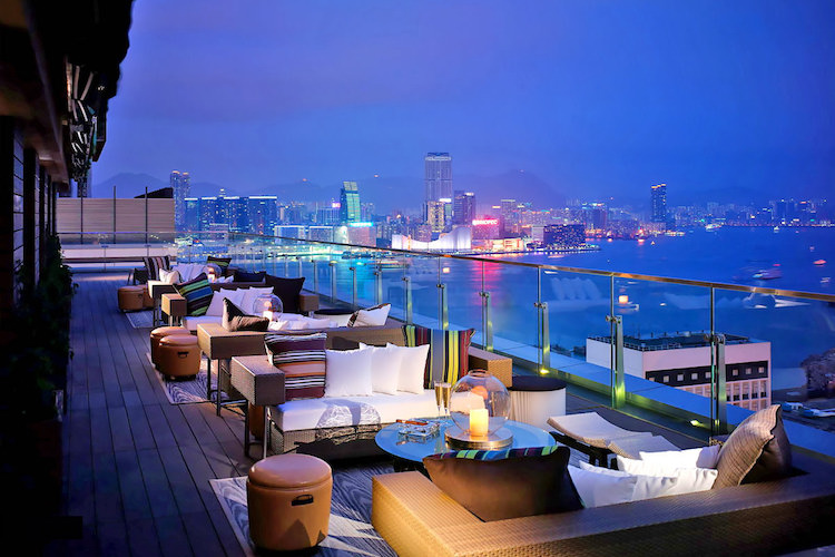 top bistrots de toit terrasse dans le monde - Sevva rooftop bar en Chine