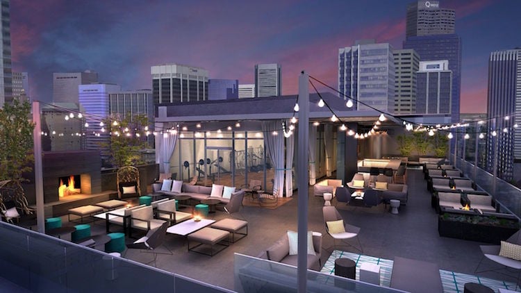 visualisation toit terrasse de 54thirty Rooftop Bar à Denver Colorado