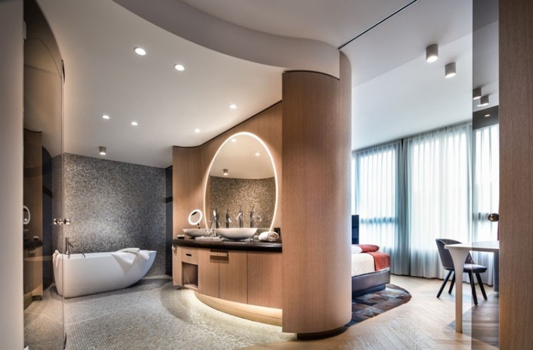 éclairage intégré LED intérieur hôtel luxe Allemagne concept signé studio design contemporain roomcode
