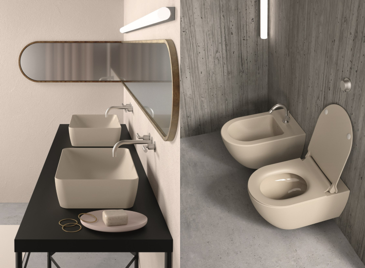 céramique sanitaire design moderne couleur sable