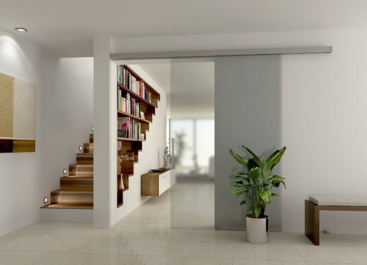 claustra escalier béton bois idée aménagement intérieur allure étagère pratique
