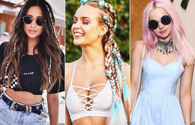coiffure festival Coachella looks cultes célébrités