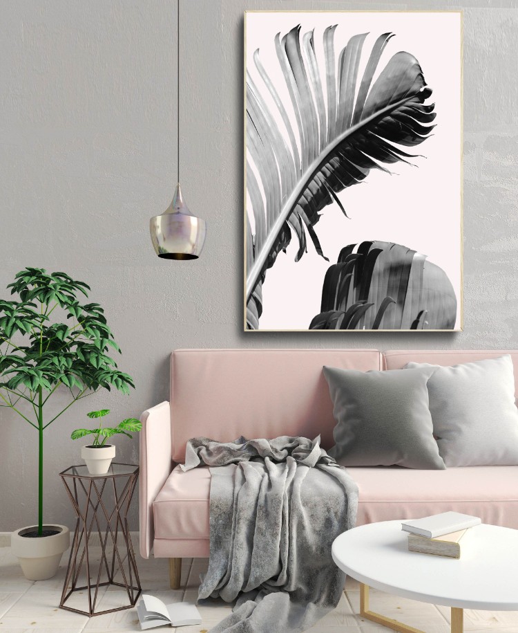 couleur tendance 2018 peinture rose pâle combiné gris idée originale salon douillet