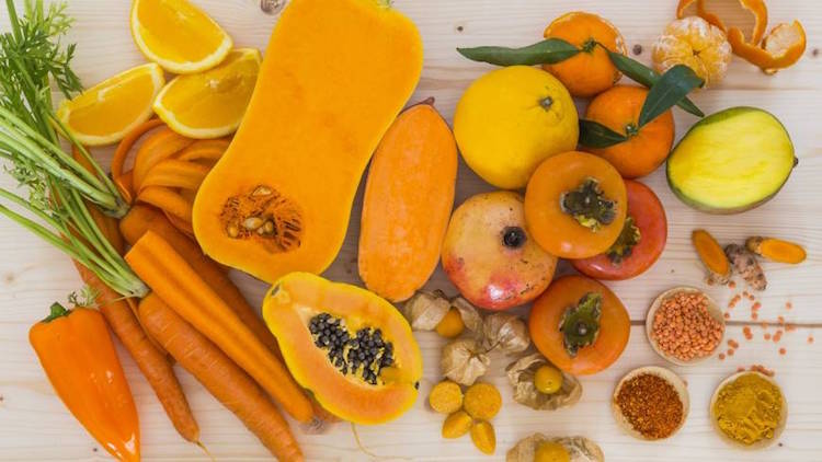 couleurs des legumes fruits orange jaune orange