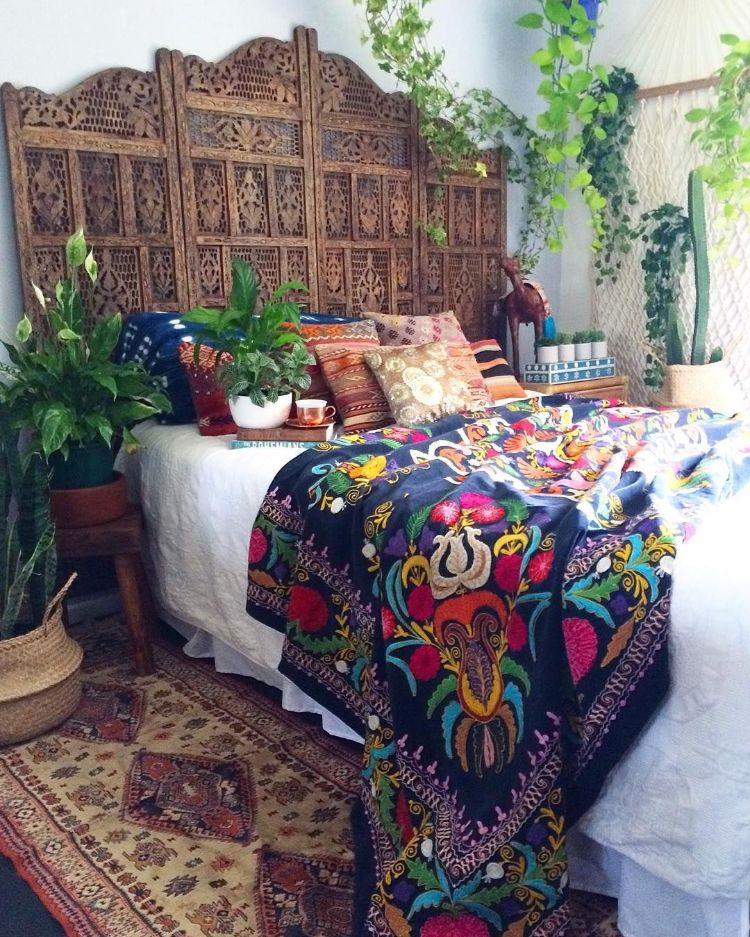 déco chambre bohème style marocain