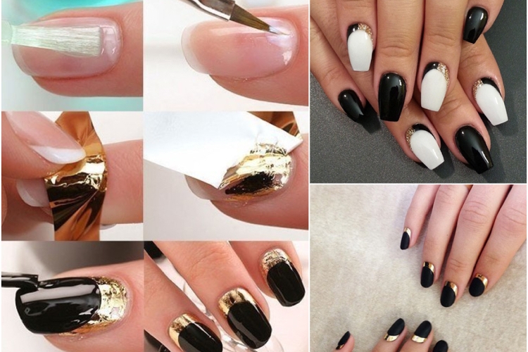 Déco ongle avec feuilles d'or : idées pour créer une manucure glamour