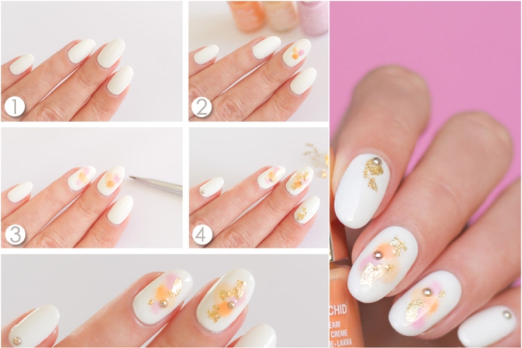 Déco ongle avec feuilles d'or : idées pour créer une manucure glamour