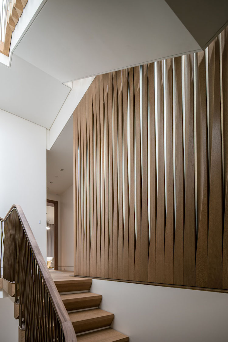escaliers interieurs paravent moderne bois