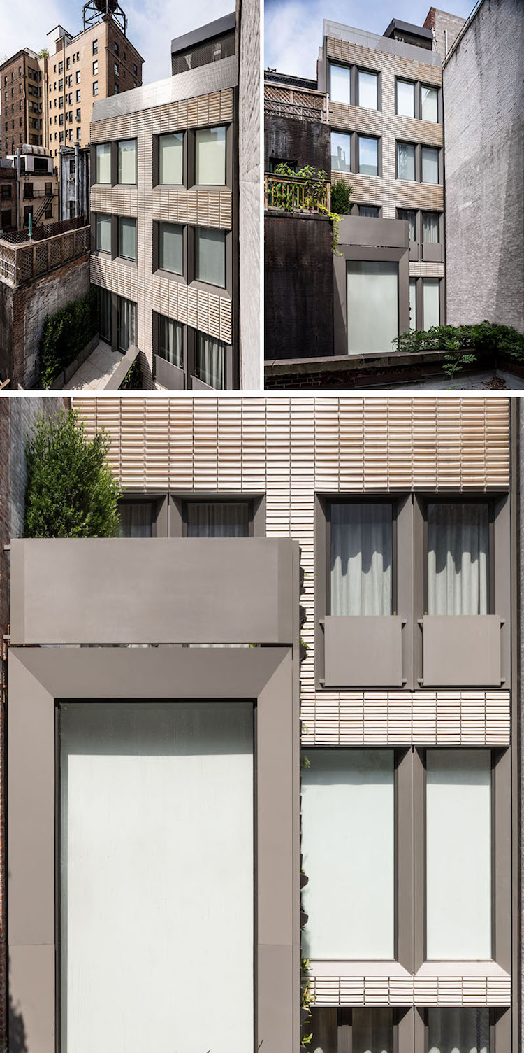 facade maison moderne balcons integres garniture fenetre aluminium