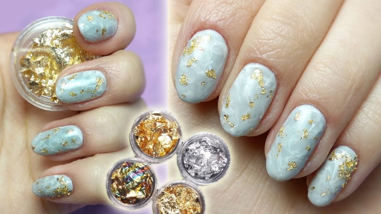 Déco ongle avec feuilles d'or : idées pour créer une manucure glamour