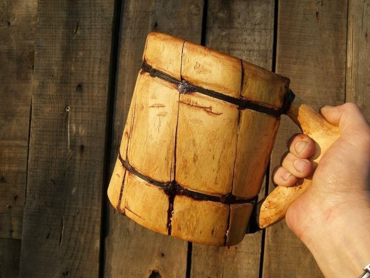 idée de cadeau original DIY amateur de bière verre spécial en bois