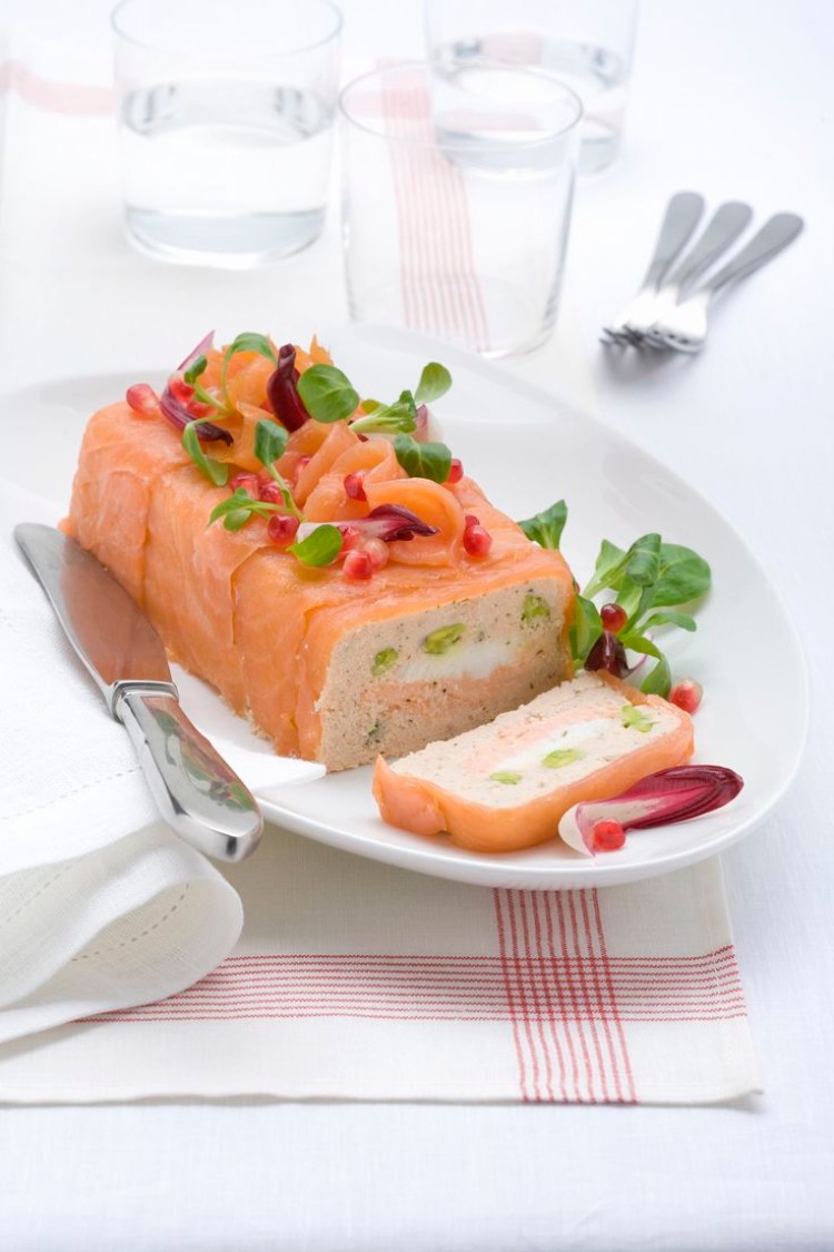 recette avec poisson terrine saumon noix saint jacques idée repas festif