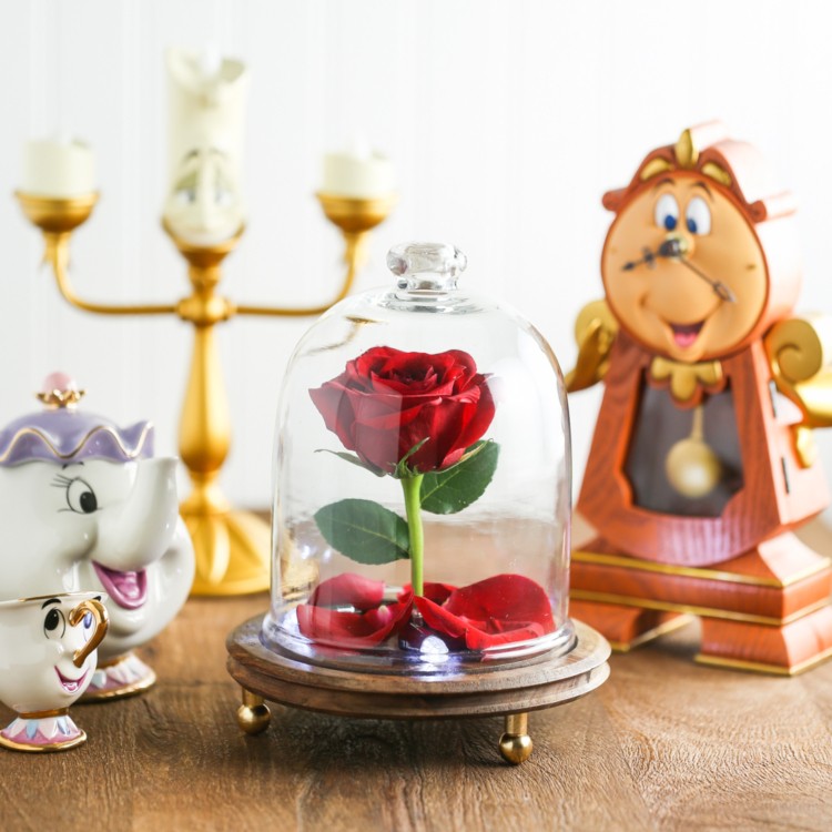 rose sous cloche la Belle et la Bête DIY conte fées préférées petits grands Disney