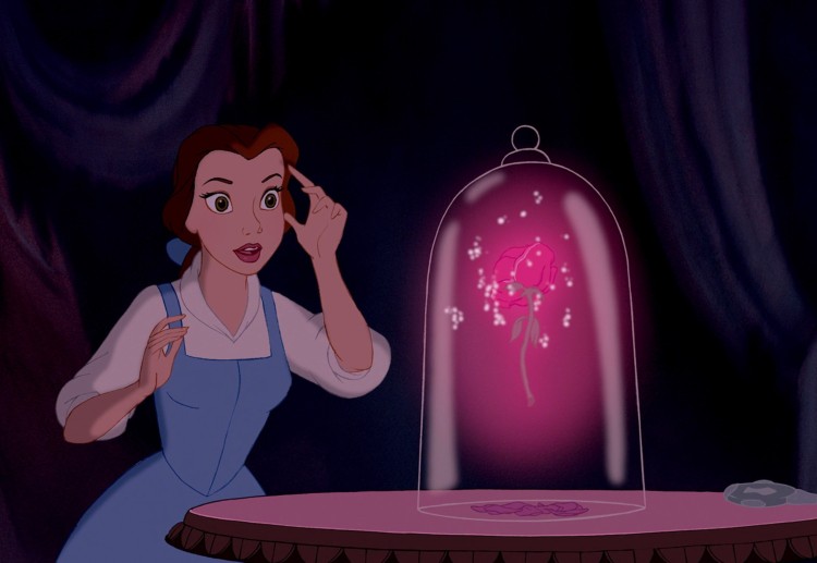 rose sous cloche la Belle et la Bête idée DUY inspirée conte fées Disney