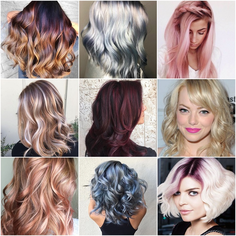 tendance coloration cheveux 2018 femme top looks capillaires blond pale platine rose doré tie and die