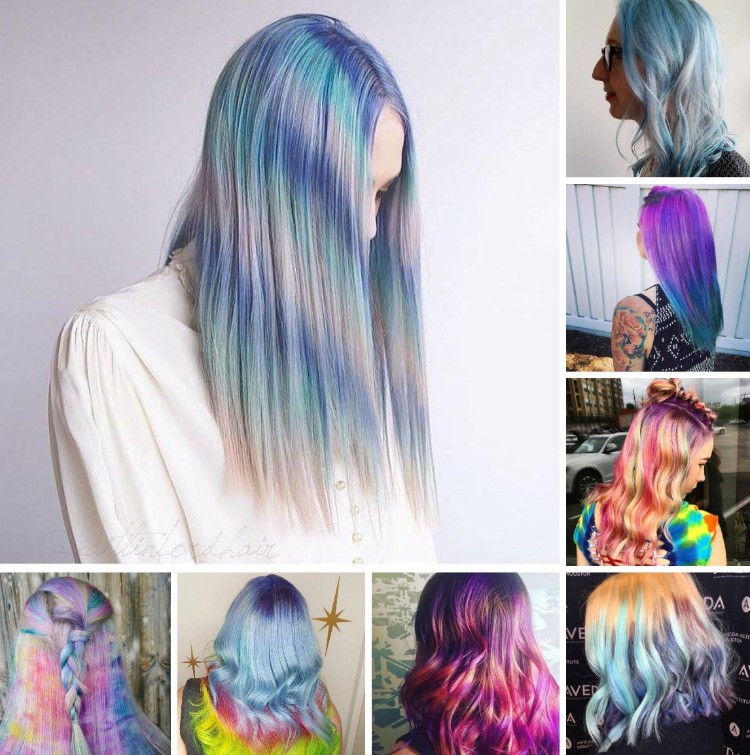 tendance coloration cheveux 2018 unicorn hair top looks femme adopter saison estivale