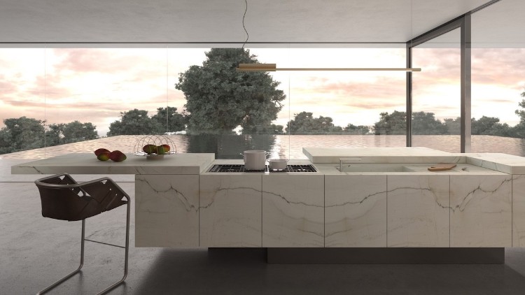 tendance cuisine 2018 amovible design extérieur spéctaculaire haut gamme salon meuble cuisines salles bains Milan Eurocucina