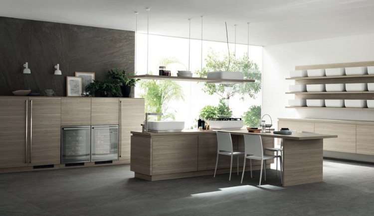 tendance cuisine 2018 modèle novateur conçu sur mesure cuisine architecte vus salon meuble Milan