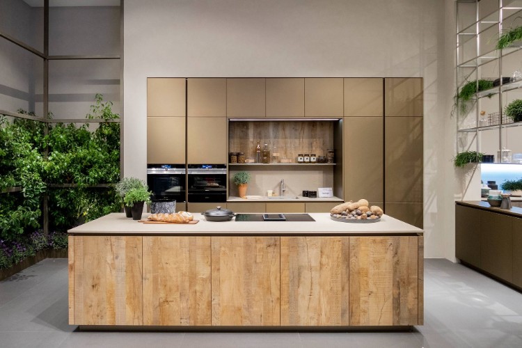 tendance cuisine 2018 originale design en bois présenté salon annuel Milan meubles design cuisines
