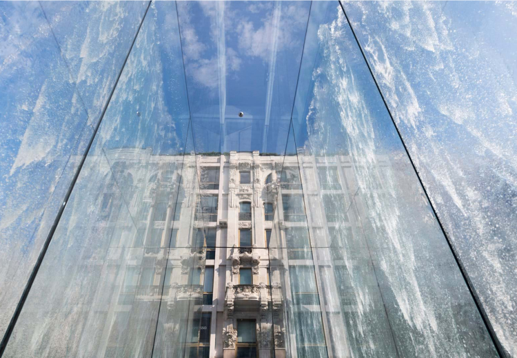 boutique apple milan Italie façade en verre