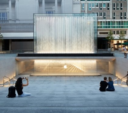 boutique apple à milan façade spectaculaire