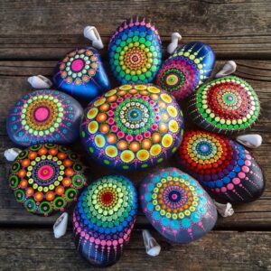 bricolage avec des galets facile mandalas super originales