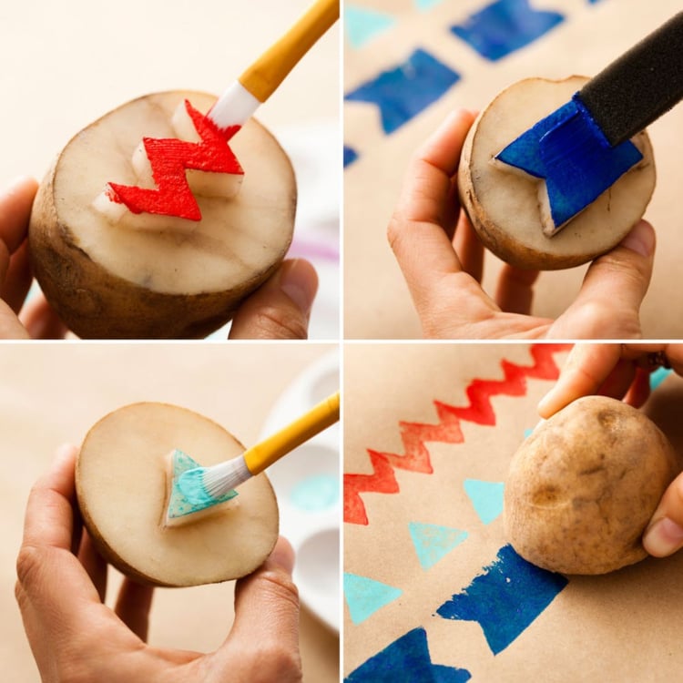 bricolage d'automne original facile avec patates pour enfants