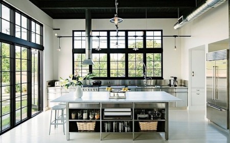cuisine sans meuble haut super moderne suspension solution pratique de rangement