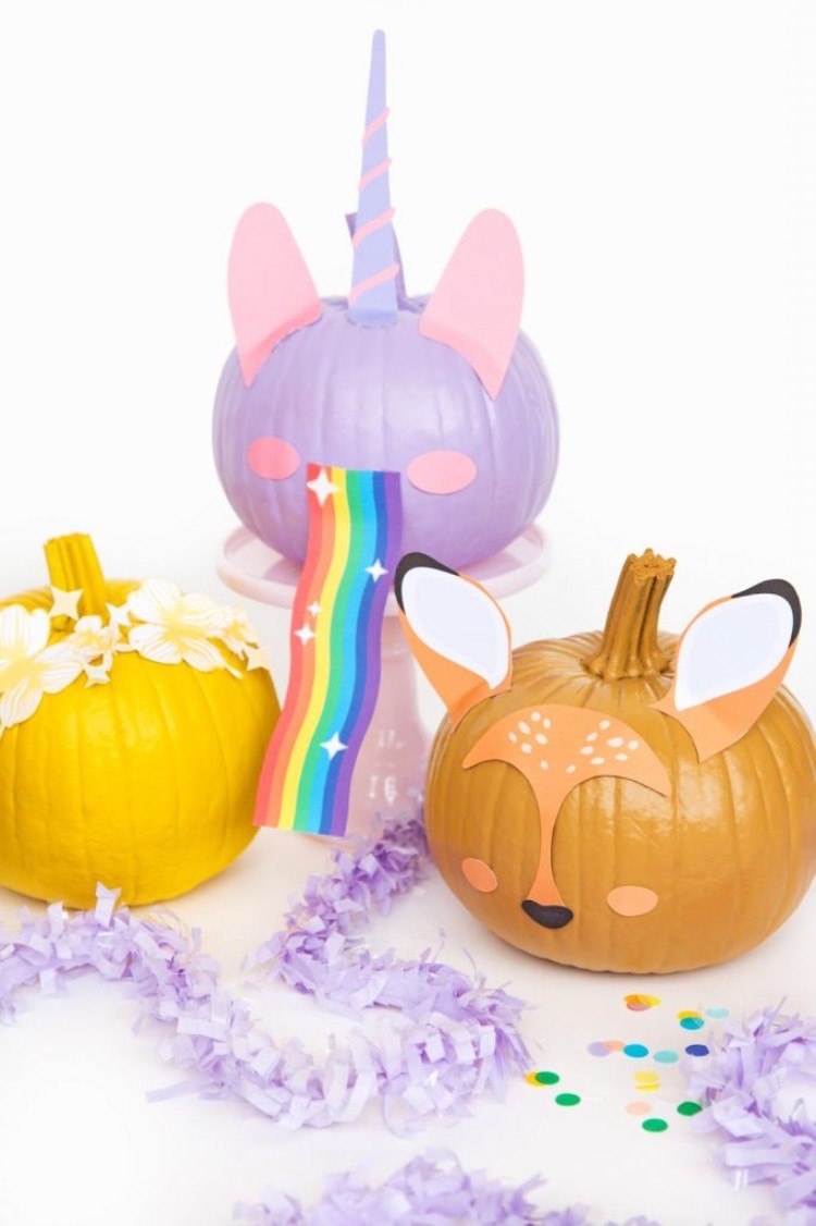 décoration de citrouille originale parfaite amateurs licorne Décoration de citrouille originale \u2013 un éventail d\u0027idées DIY en images interprétées étape par