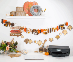 deco automne en feutrine a faire soi meme guirlande renards feuilles feutrine