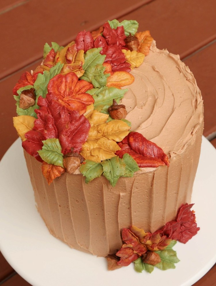 déco automne gâteau fait maison crème beurre cake design facile thème automnale