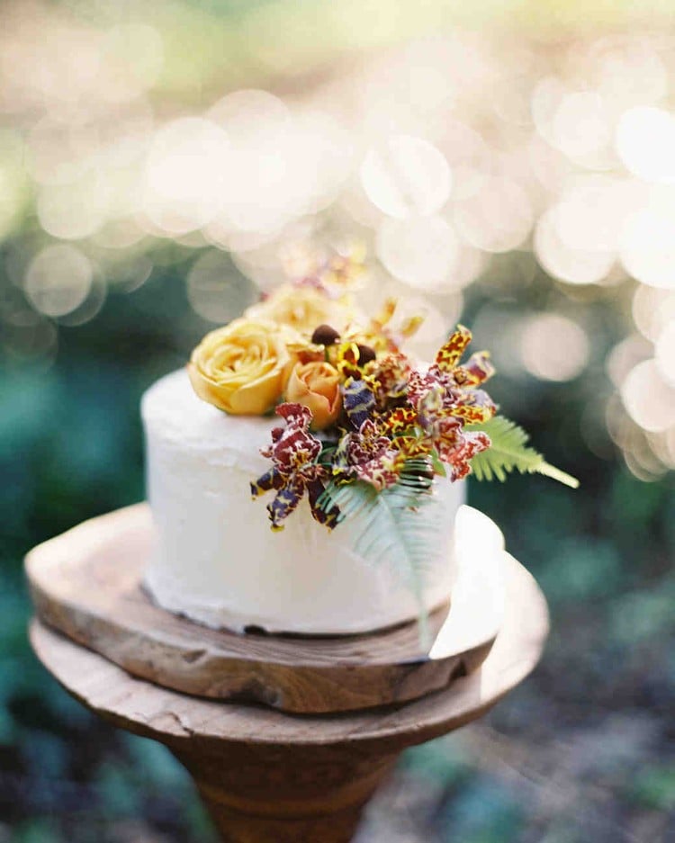 déco automne gâteau mariage cake design simple raffiné