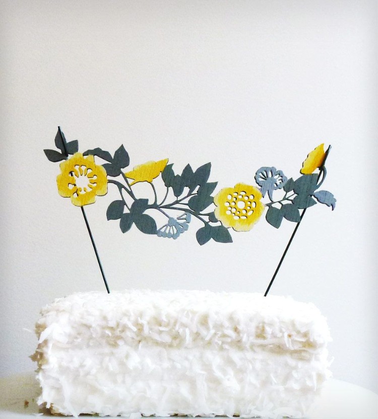 décoration gâteau guirlande petit format DIY idées centre gâteau