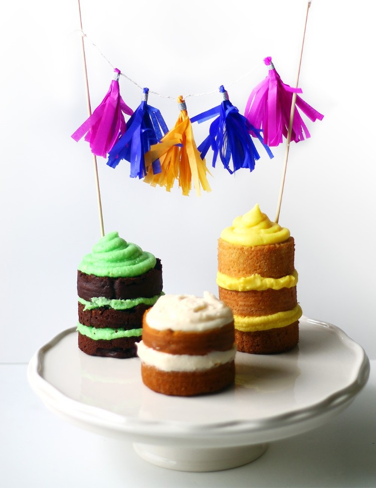 décoration gâteau mini guirlande DIY original pour cake étagé