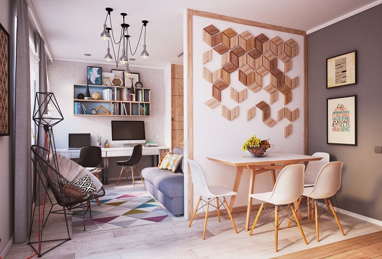 décoration intérieur appartement espace limité meuble séparateur