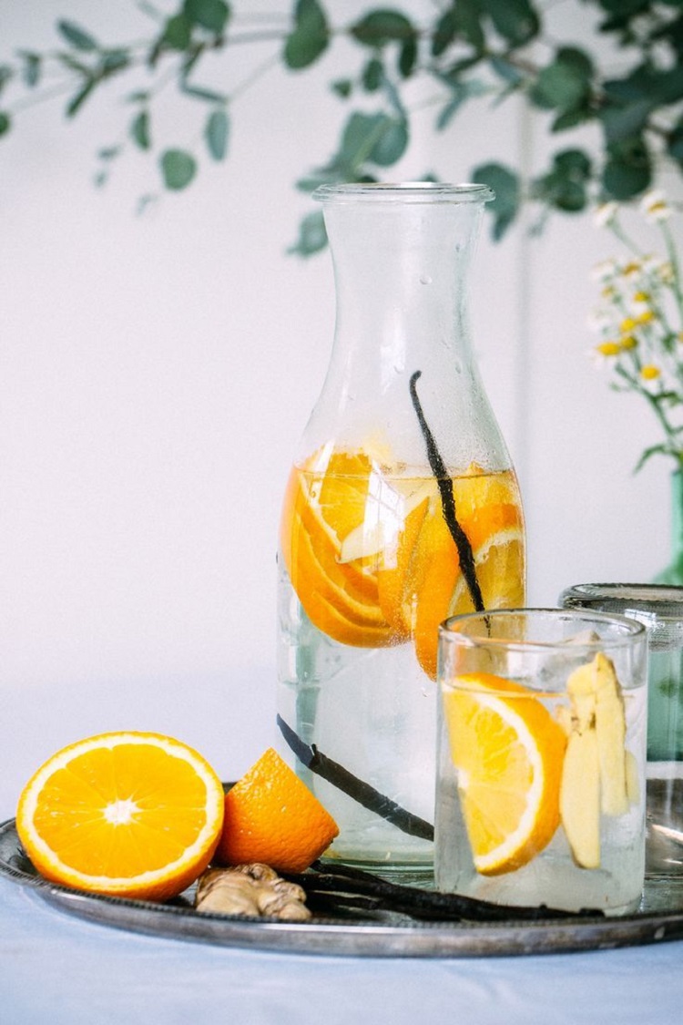 eau aromatisée maison orange