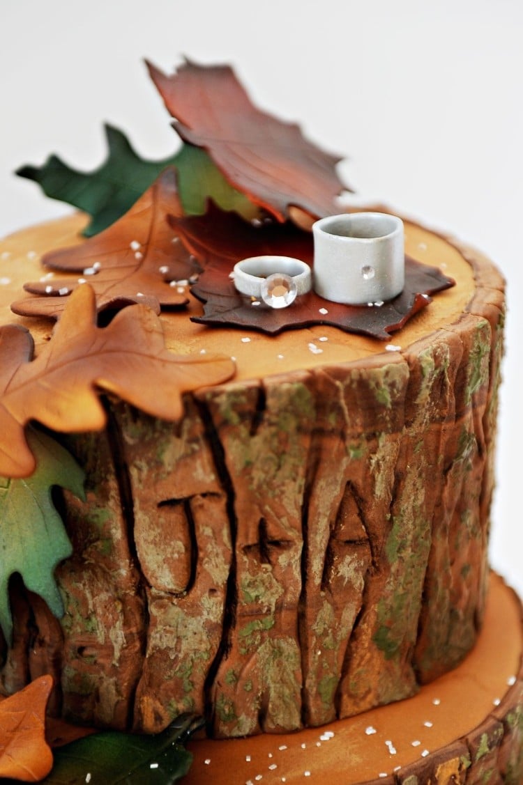 gâteau automne idée décoration cake design original